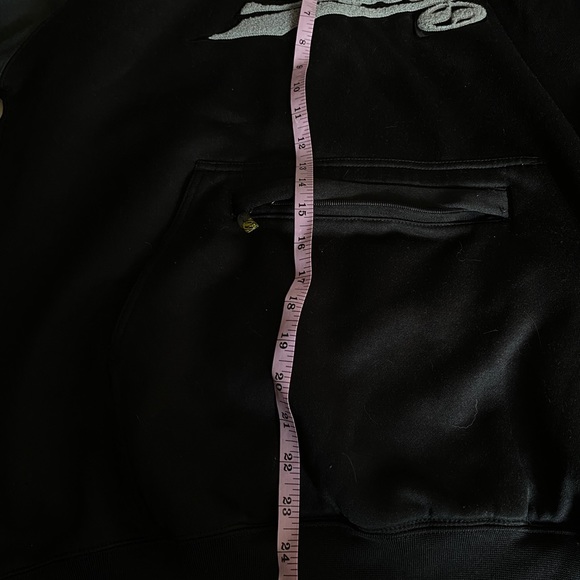 Split Black Hoodie size medium Snowboarding Student Sweatshirt Like New - Picture 11 of 12